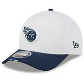 Tennessee Titans New Era 2025 NFL Training Camp A-Frame 9FORTY Adjustable Hat White/Navy