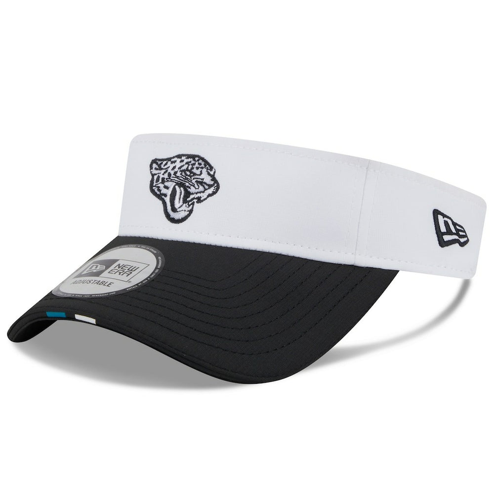 Jacksonville Jaguars New Era 2025 NFL Training Camp Adjustable Visor White/Black