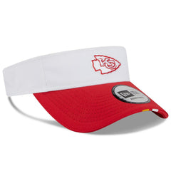 Kansas City Chiefs New Era 2025 NFL Training Camp Adjustable Visor White/Red