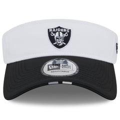 Las Vegas Raiders New Era 2025 NFL Training Camp Adjustable Visor White/Black