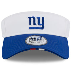 New York Giants New Era 2025 NFL Training Camp Adjustable Visor White/Royal