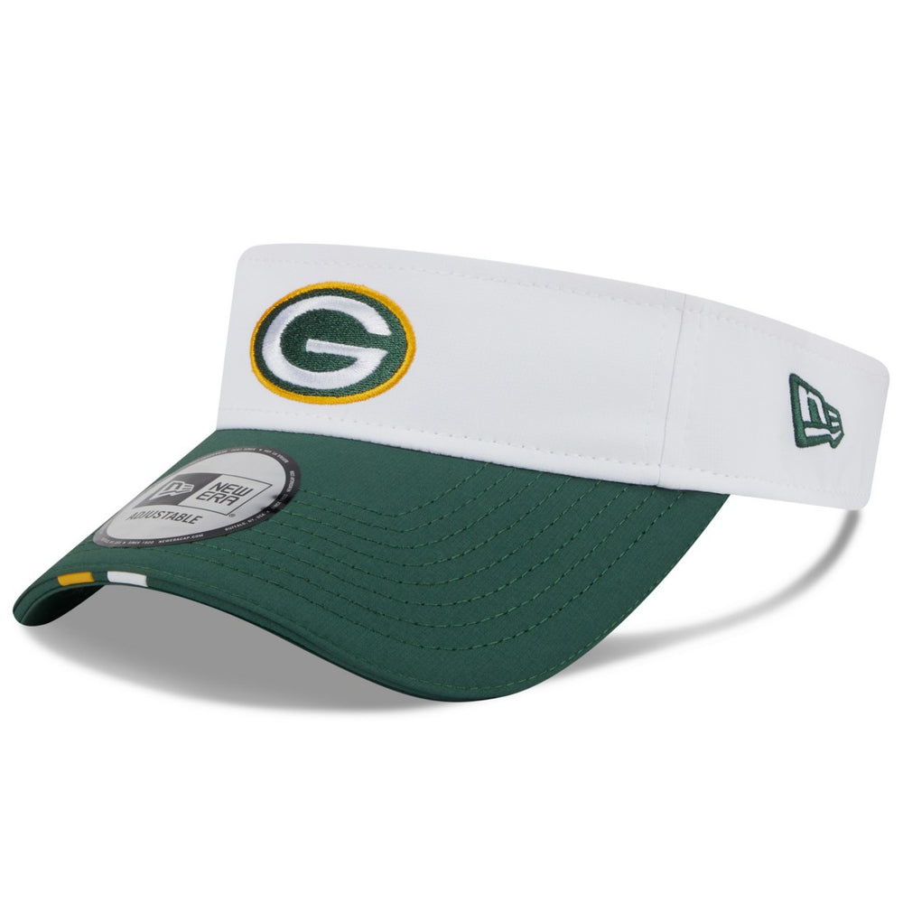 Green Bay Packers New Era 2025 NFL Training Camp Adjustable Visor White/Green