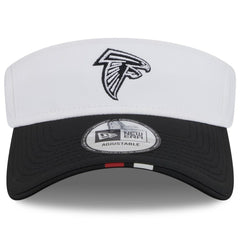 Atlanta Falcons New Era 2025 NFL Training Camp Adjustable Visor White/Black