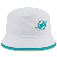 Miami Dolphins New Era 2025 NFL Training Camp Stretch Bucket Hat White