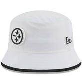 Pittsburgh Steelers New Era 2025 NFL Training Camp Stretch Bucket Hat White