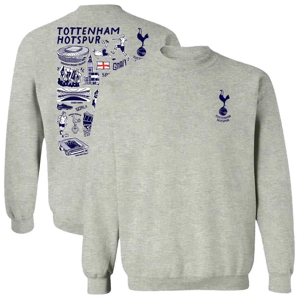 Tottenham Hotspur Vive La Fete Women's Impressions Artwork Pullover Sweatshirt Gray sale