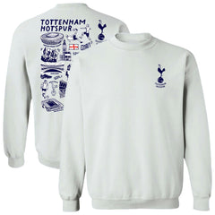 Tottenham Hotspur Vive La Fete Women's Impressions Artwork Pullover Sweatshirt White sale