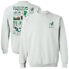 Mexico National Team Vive La Fete Women's Impressions Artwork Pullover Sweatshirt White shop
