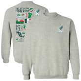 Mexico National Team Vive La Fete Women's Impressions Artwork Pullover Sweatshirt Gray shop