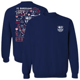 Barcelona Vive La Fete Women's Impressions Artwork Pullover Sweatshirt Navy sale