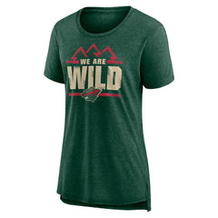 NHL Minnesota Wild Women's Shout Out Tri-Blend T-Shirt - Green