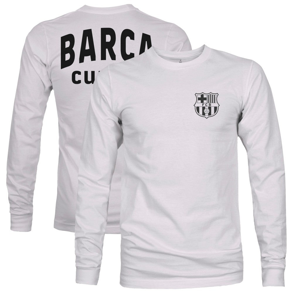 Barcelona 1863FC Back Team Arch Long Sleeve T-Shirt Gray