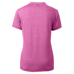 Philadelphia Phillies Cutter & Buck Forge Heathered Stretch Blade Top - Light Pink Tops