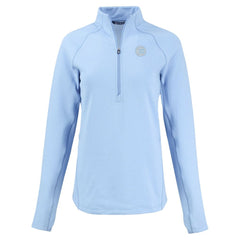 Chicago Cubs Cutter & Buck Women's Peshastin Eco Fleece Recycled Half-Zip Jacket - Heather Powder Blue Jackets
