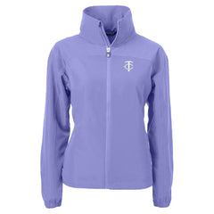 Minnesota Twins Cutter & Buck Women's Charter Eco Recycled Full-Zip Jacket - Lavender Jackets