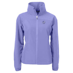 New York Yankees Cutter & Buck Women's Charter Eco Recycled Full-Zip Jacket - Lavender Jackets