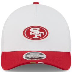 San Francisco 49ers New Era Youth 2025 NFL Training Camp A-Frame 9FORTY Adjustable Hat White/Scarlet