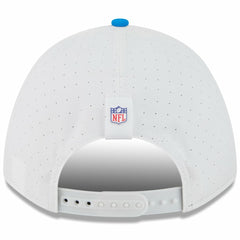 Detroit Lions New Era Youth 2025 NFL Training Camp A-Frame 9FORTY Adjustable Hat White/Blue