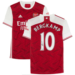 Dennis Bergkamp Arsenal Autographed 2020-21 Red Home Jersey BAS