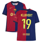 Patrick Kluivert Barcelona Autographed 2024-25 Red/Blue Home Jersey BAS