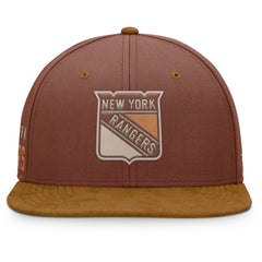 NHL New York Rangers Fanatics Fall Leaves Acreage Snapback Hat - Brown