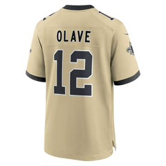 NFL Chris Olave New Orleans Saints Youth Gameday Golds Alternate Game Player Jersey - Gold