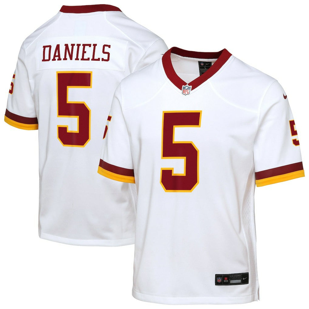 NFL Jayden Daniels Washington Commanders Youth Game Super Bowl Era Jersey - White