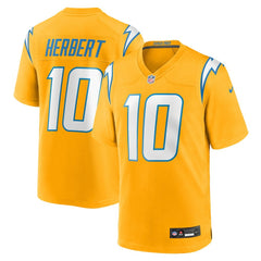 NFL Justin Herbert Los Angeles Chargers Youth Alternate Charger Power Game Player Jersey - Gold