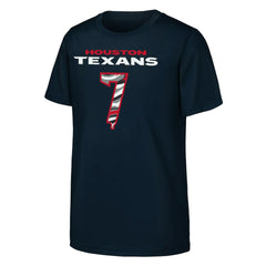 C.J. Stroud Houston Texans Outerstuff Youth Mainliner Drip Player Name & Number T-Shirt Navy