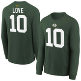 Jordan Love Green Bay Packers Youth Player Name & Number Long Sleeve T-Shirt Green