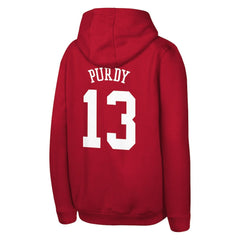 Brock Purdy San Francisco 49ers Outerstuff Mainliner Player Name & Number Hoodie Scarlet