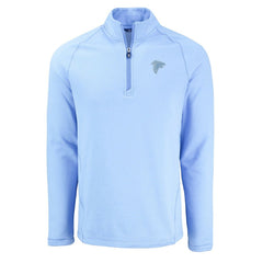 Atlanta Falcons Cutter & Buck Peshastin Eco Fleece Recycled Raglan Half-Zip Top Powder Blue
