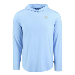 New York Giants Men's Cutter & Buck Coastline Epic Comfort Eco Recycled Men's Hooded Shirt Powder Blue