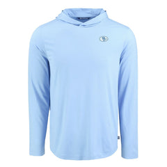 San Francisco 49ers Men's Cutter & Buck Coastline Epic Comfort Eco Recycled Men's Hooded Shirt Powder Blue