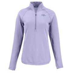 Baltimore Ravens Cutter & Buck Women's Peshastin Eco Fleece Recycled Half-Zip Top Purple