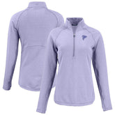 Atlanta Falcons Cutter & Buck Women's Peshastin Eco Fleece Recycled Half-Zip Top Purple