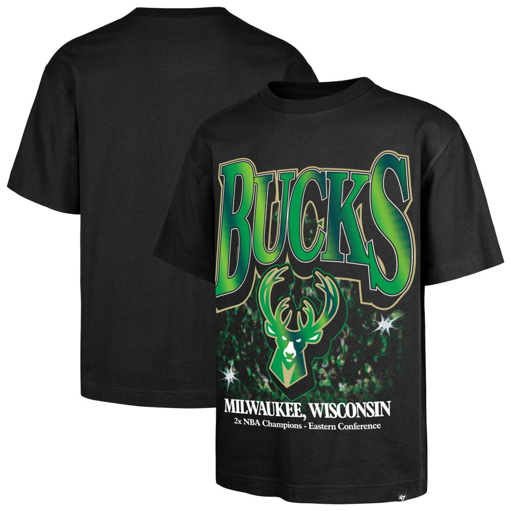 Milwaukee Bucks '47 Past Champs Collection Flashbulb Foundation T-Shirt Black
