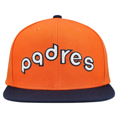 San Diego Padres Mitchell & Ness Cooperstown Collection Basic Flip Snapback Hat - Orange Hats