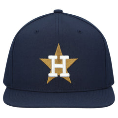 Houston Astros Mitchell & Ness Cooperstown Collection Basic Flip Snapback Hat - Navy Hats