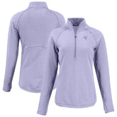 Tampa Bay Buccaneers Cutter & Buck Women's Peshastin Eco Fleece Recycled Half-Zip Top Purple