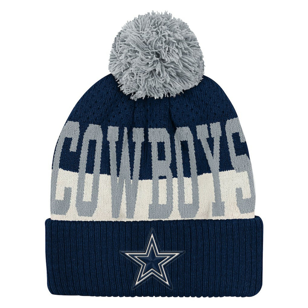Dallas Cowboys Outerstuff Youth Modern Fan Cuffed Knit Hat with Pom Navy