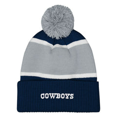 Dallas Cowboys Outerstuff Girls Youth Let's Play Cuffed Knit Hat with Pom Navy