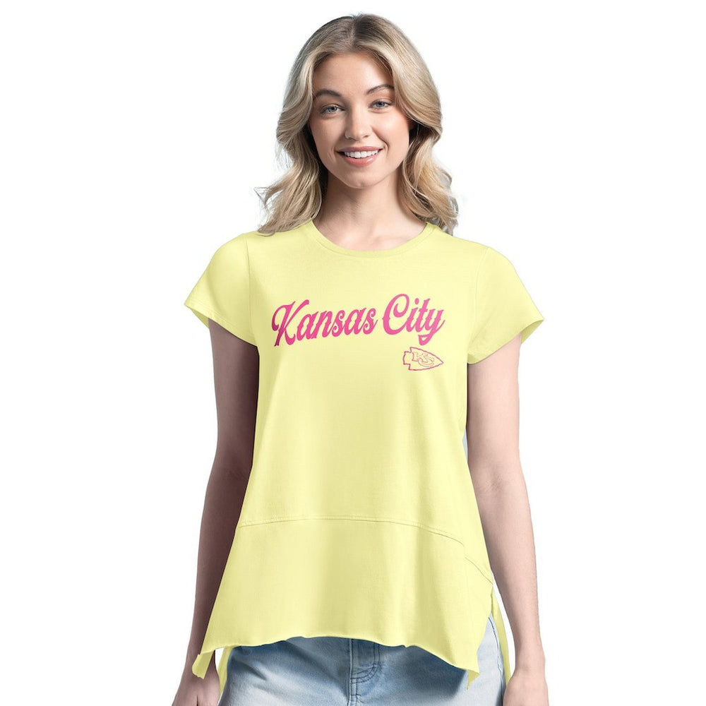Kansas City Chiefs Margaritaville Women's Gametime Is Paradise T-Shirt Yellow