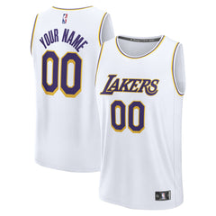 NBA Los Angeles Lakers Youth Fast Break Custom Replica Jersey - White - Association Edition