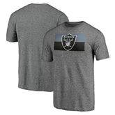 Las Vegas Raiders Square Off Tri-Blend T-Shirt Heather Gray
