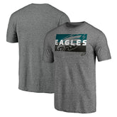 Philadelphia Eagles Square Off Tri-Blend T-Shirt Heather Gray