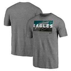 Philadelphia Eagles Square Off Tri-Blend T-Shirt Heather Gray