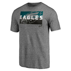 Philadelphia Eagles Square Off Tri-Blend T-Shirt Heather Gray