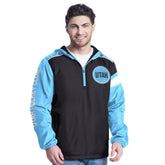 NHL Utah Hockey Club G-III Sports by Carl Banks Lateral Half-Zip Hoodie Jacket - Light Blue/Black