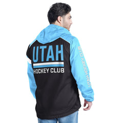 NHL Utah Hockey Club G-III Sports by Carl Banks Lateral Half-Zip Hoodie Jacket - Light Blue/Black